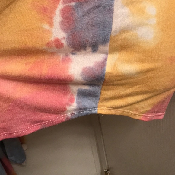 (3X) Plus Size Tie Dye Pastel Rainbow Sweater - Picture 5 of 7